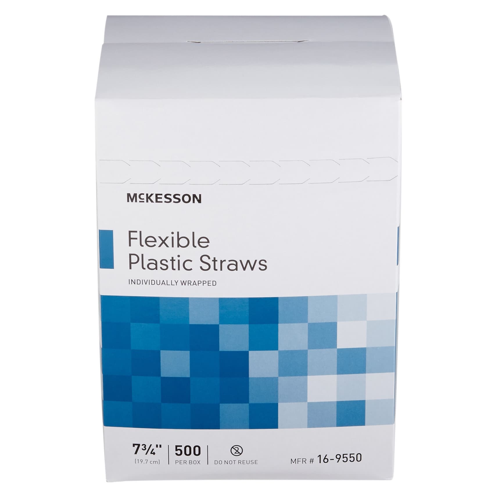 McKesson Flexible Drinking Straw White Individually Wrapped Disposable - Image 5