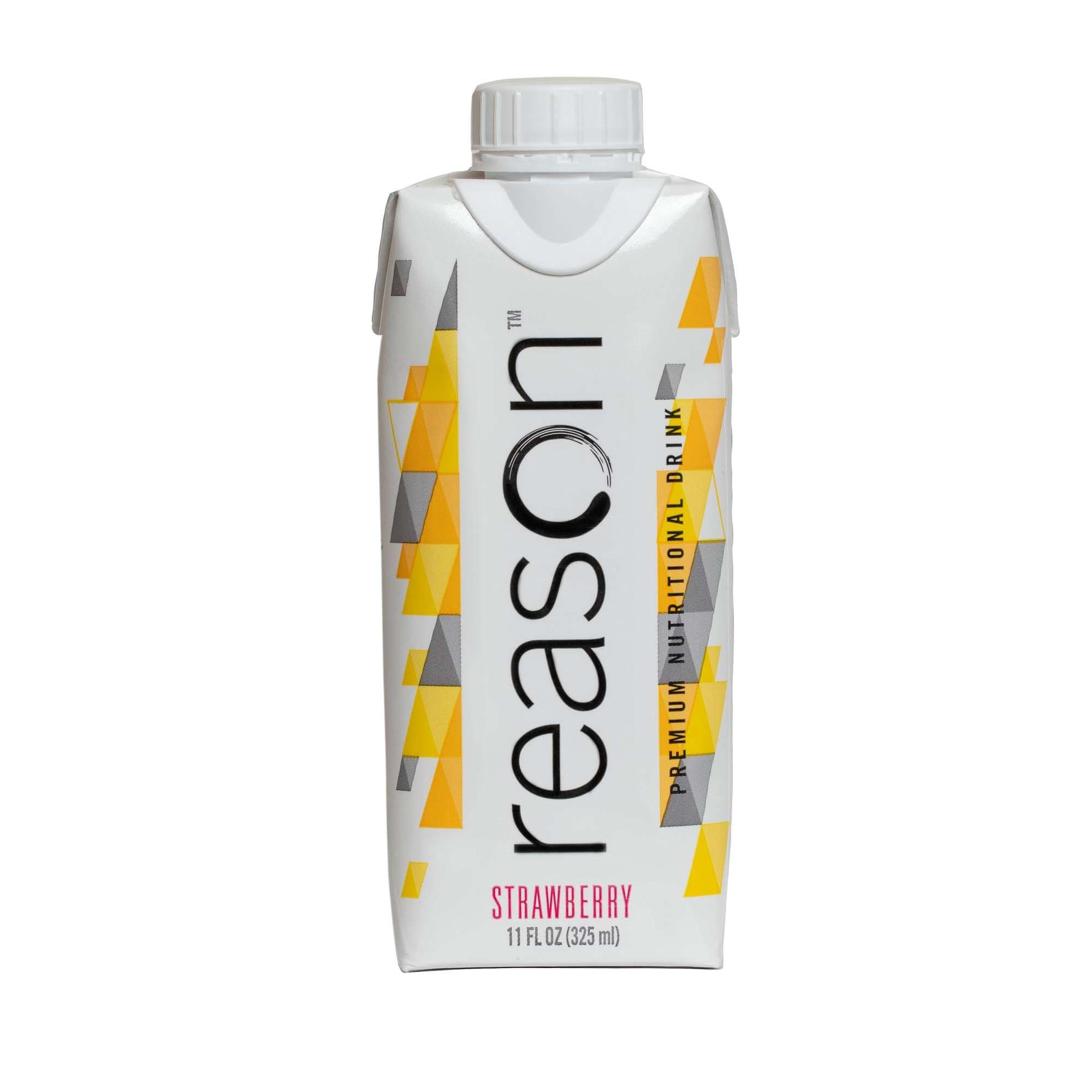 Reason Health High-Calorie Oral Supplement, Strawberry, 11 oz - Case of 12 - Image 1