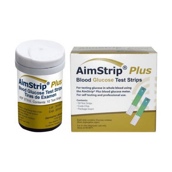 AimStrip Plus Blood Glucose Test Strips - Box of 50 - Image 1