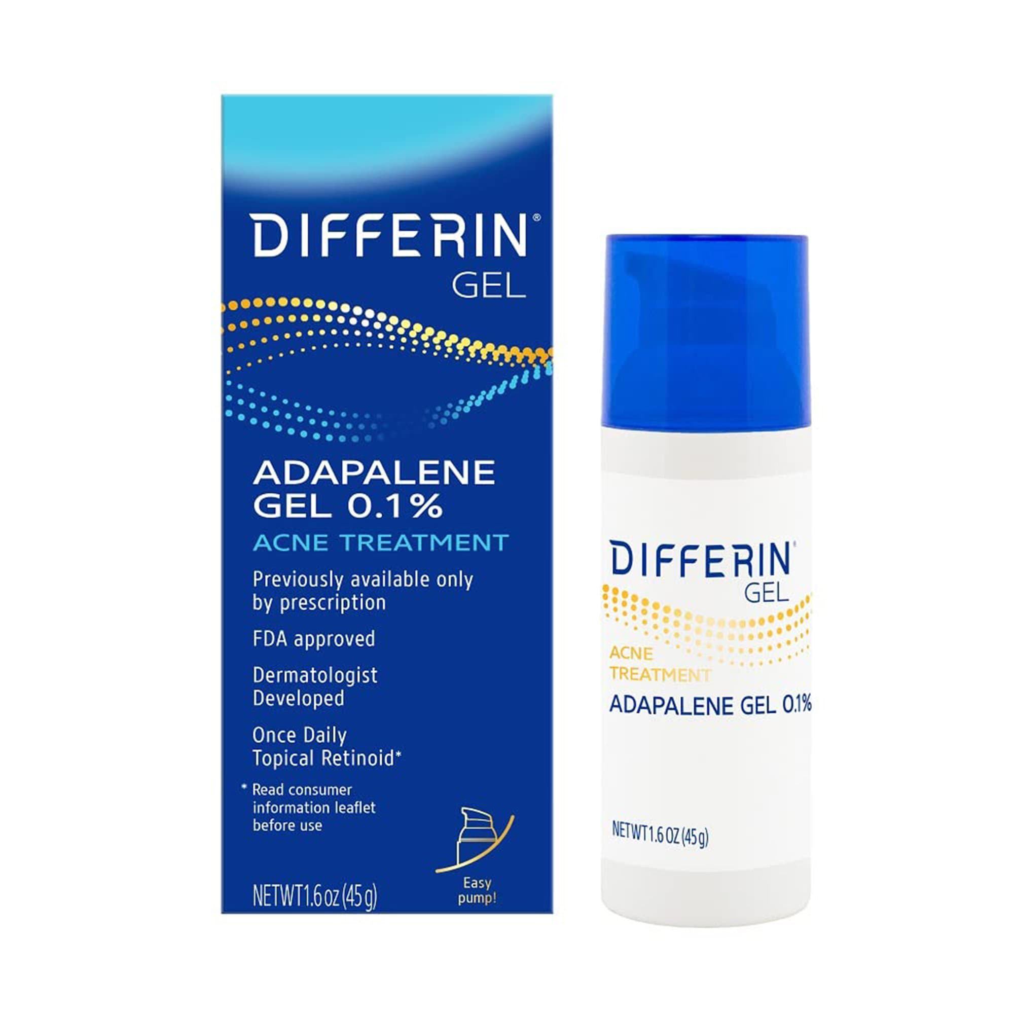 Differin Adapelene 0.1 % Acne Treatment Gel, 45 G - Each - Image 1