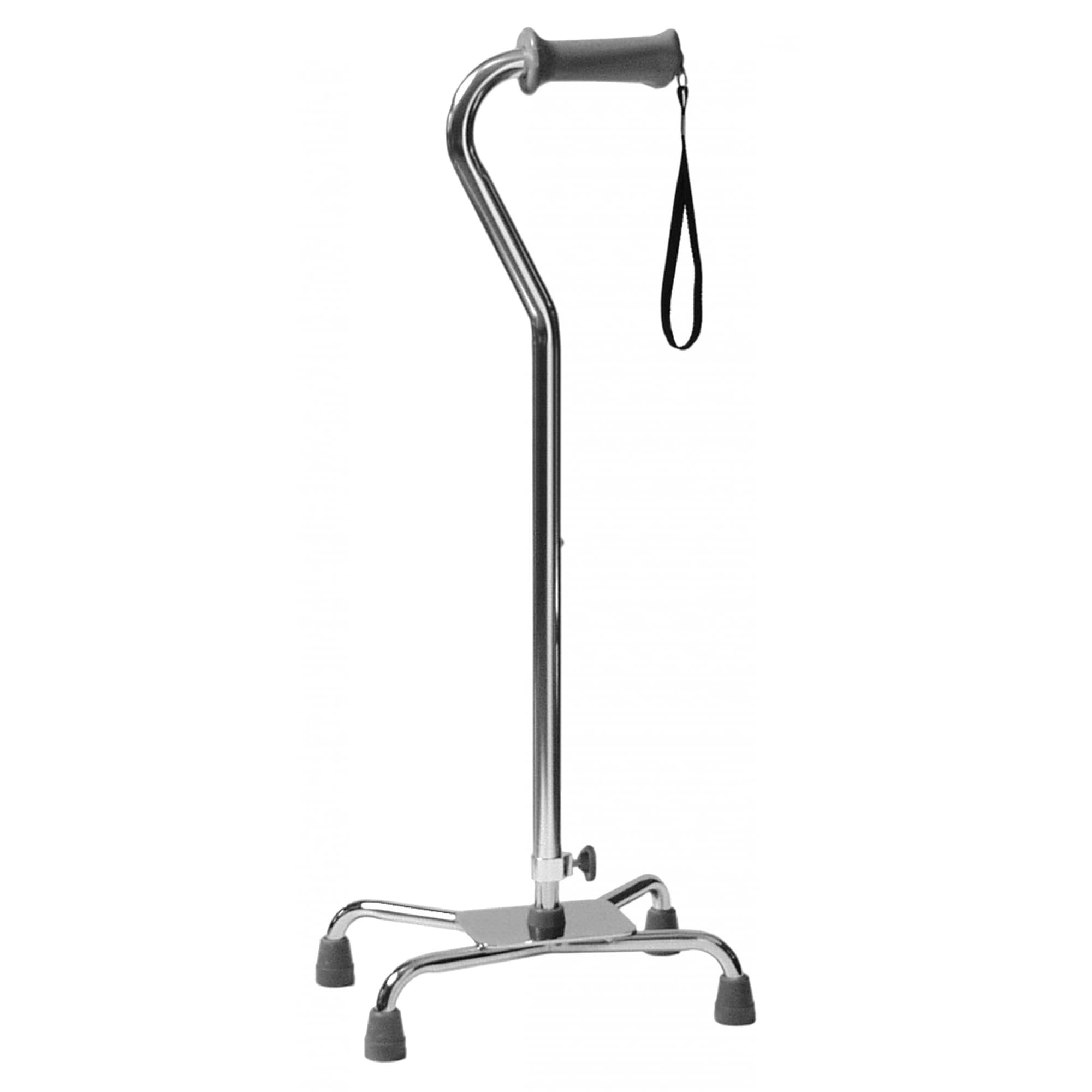 Lumex Silver Collection Quad Cane with Ortho-Ease Grip