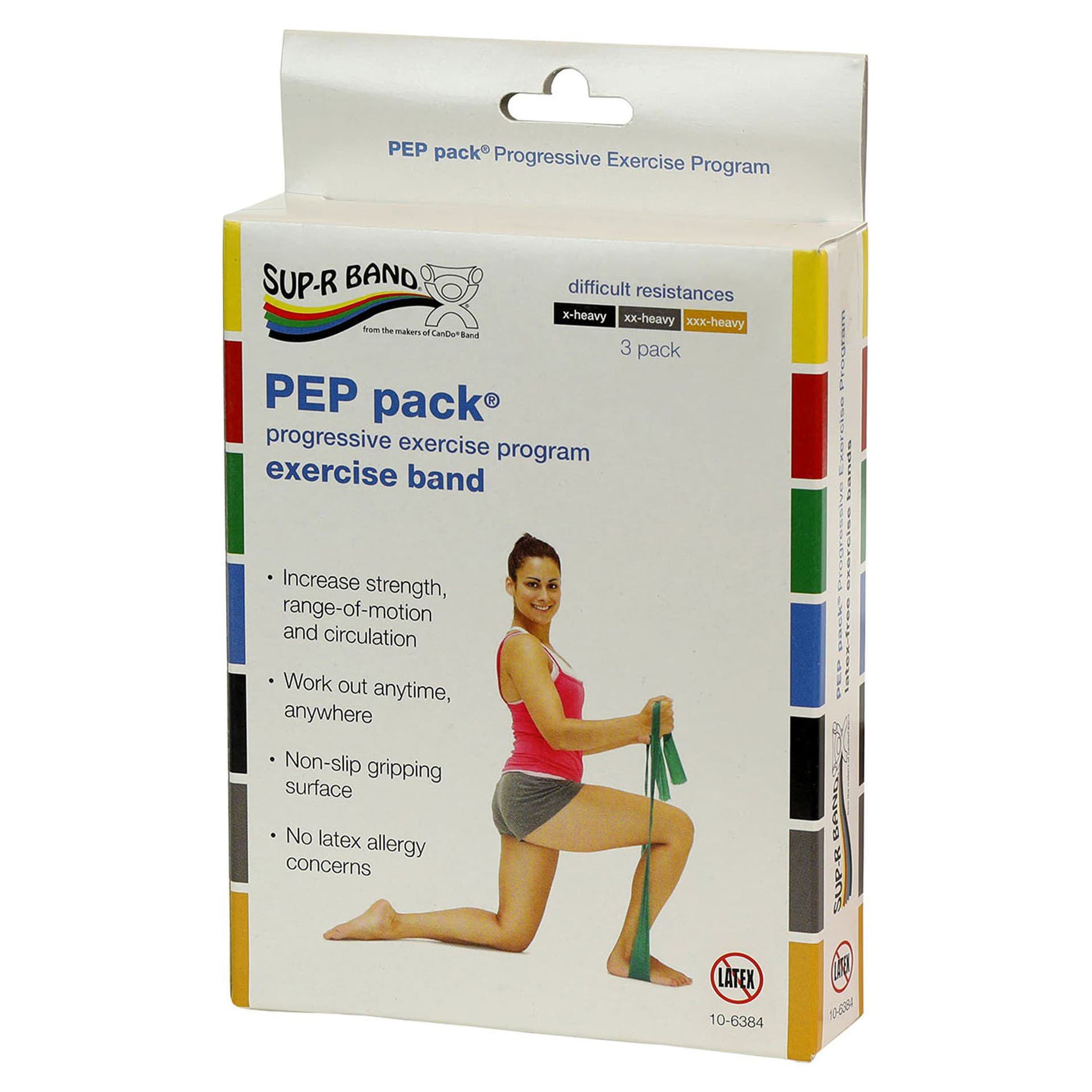 Sup-R Band PEP Pack Exercise Resistance Band 3-Piece Set - Image 2