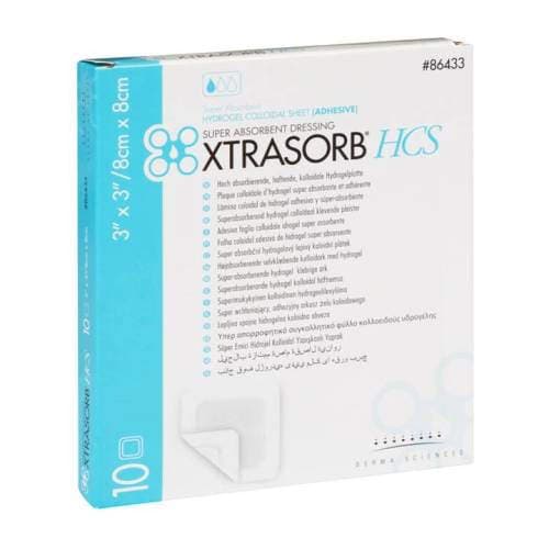 Xtrasorb Hydrogel Colloidal Sheet Dressing, 3 x 3 Inch - Case of 40 - Image 1