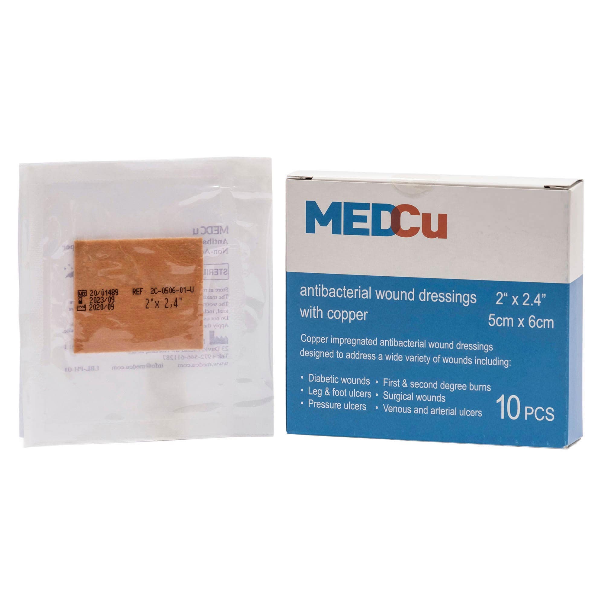 MedCu Non-Adhesive Antibacterial Dressing with Copper Oxide