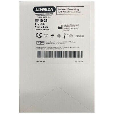Silverlon Antimicrobial Film Top Island Dressing, 2 x 3 Inch - Box of 5 - Image 1