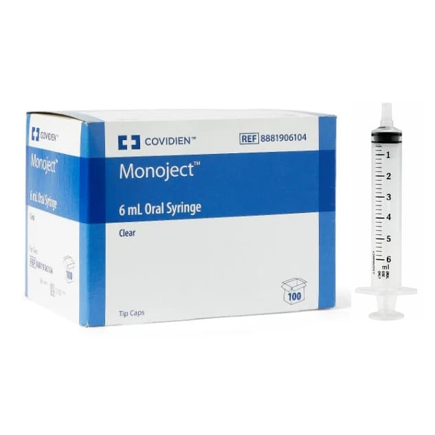 Monoject Oral Medication Syringe, 6 ml - Box of 100 - Image 1