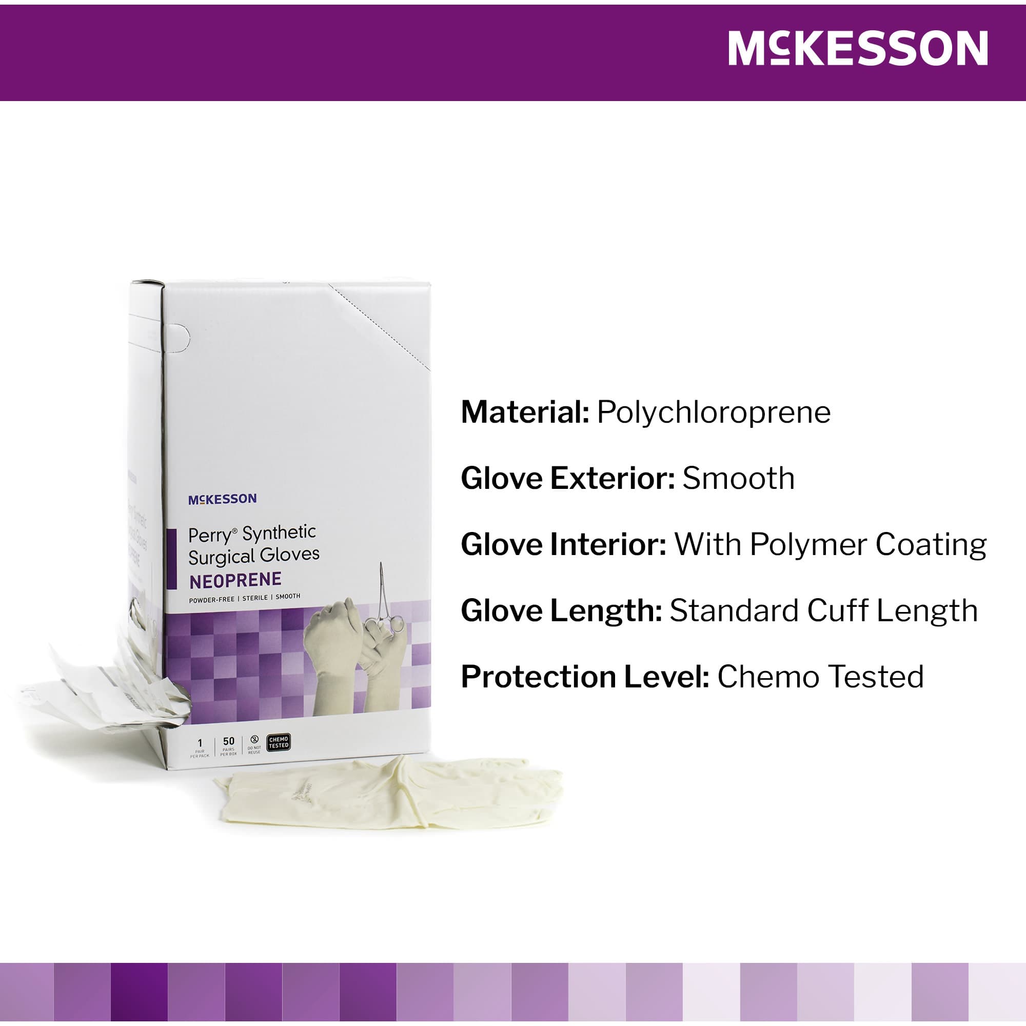 McKesson Perry Synthetic Surgical Gloves - Image 3