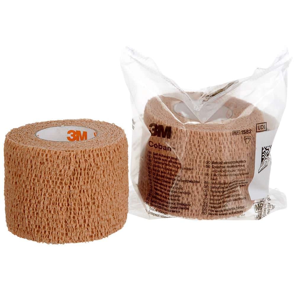 3M Coban Standard Compression Self-Adherent Wrap, NonSterile, Tan, 2 Inch X 5 Yard - Image 1