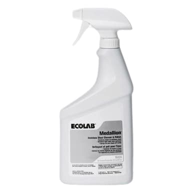 Ecolab Medallion Stainless Steel Liquid Cleaner 32 oz. - Image 1