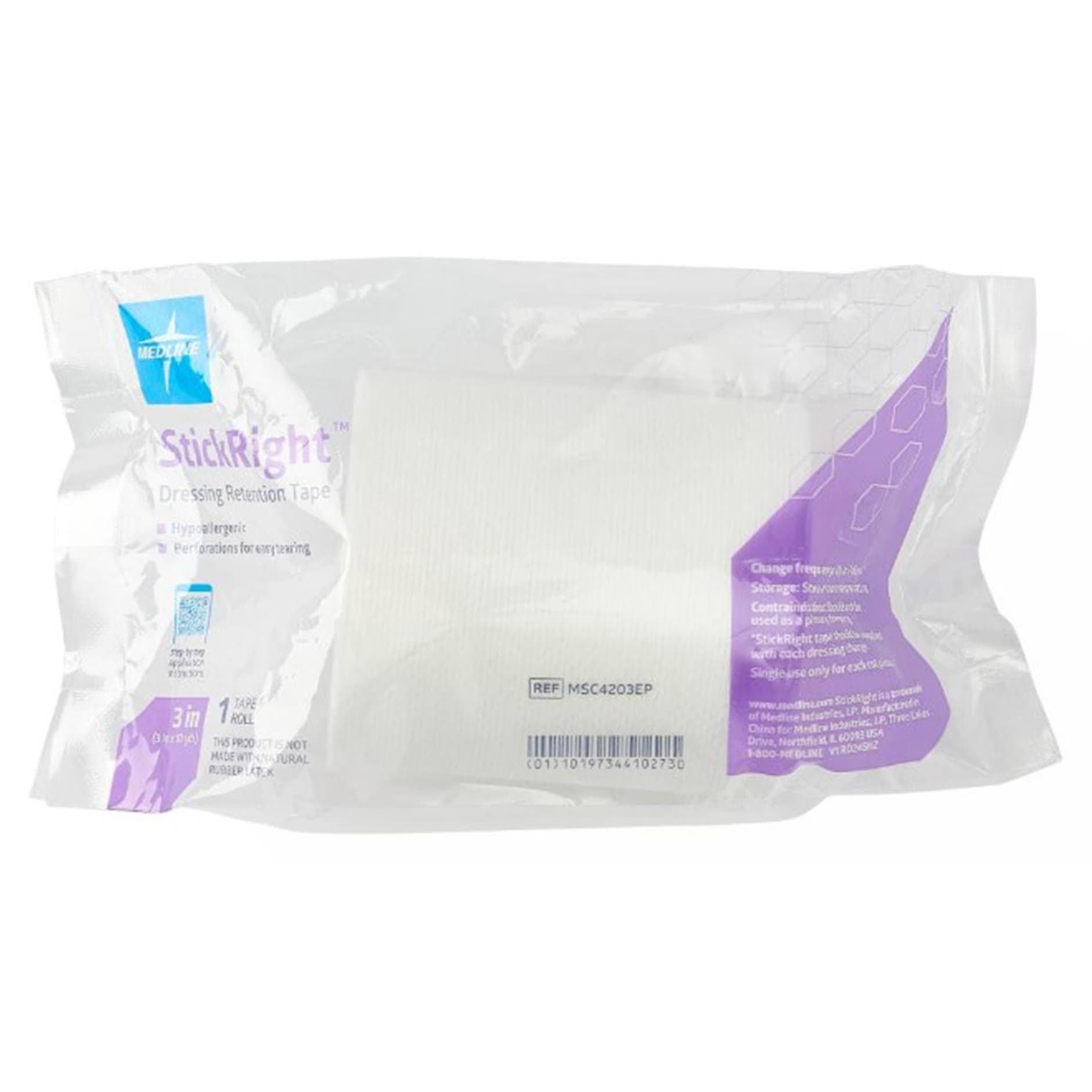 Medline StickRight Nonwoven Retention Tape, 3 Inch x 10 Yard - Each - Image 1
