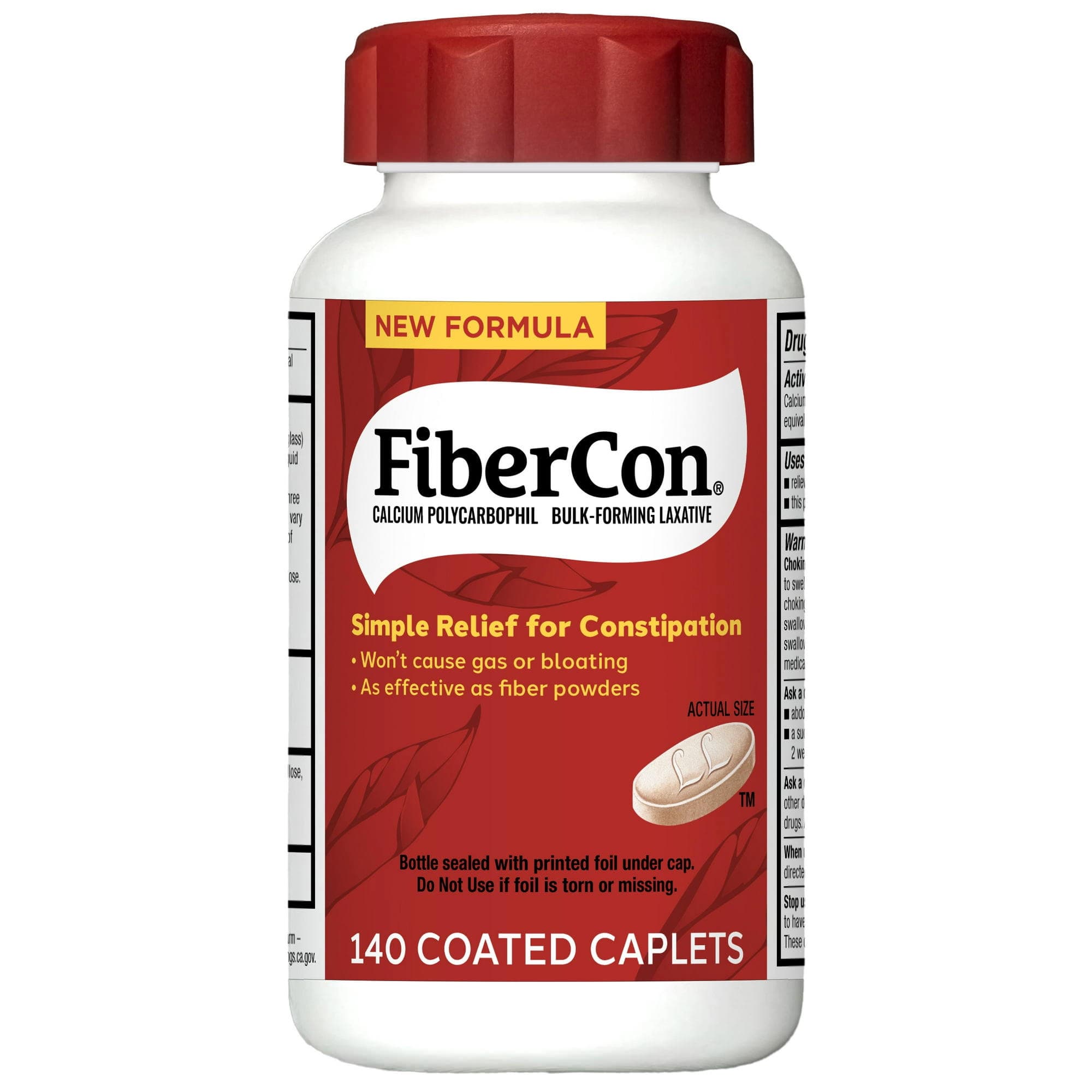 FiberCon Coated Caplets, 140 Count - Each