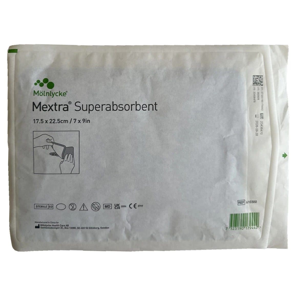 Mextra Superabsorbent Wound Dressing, 7 x 9 Inch - Each - Image 1