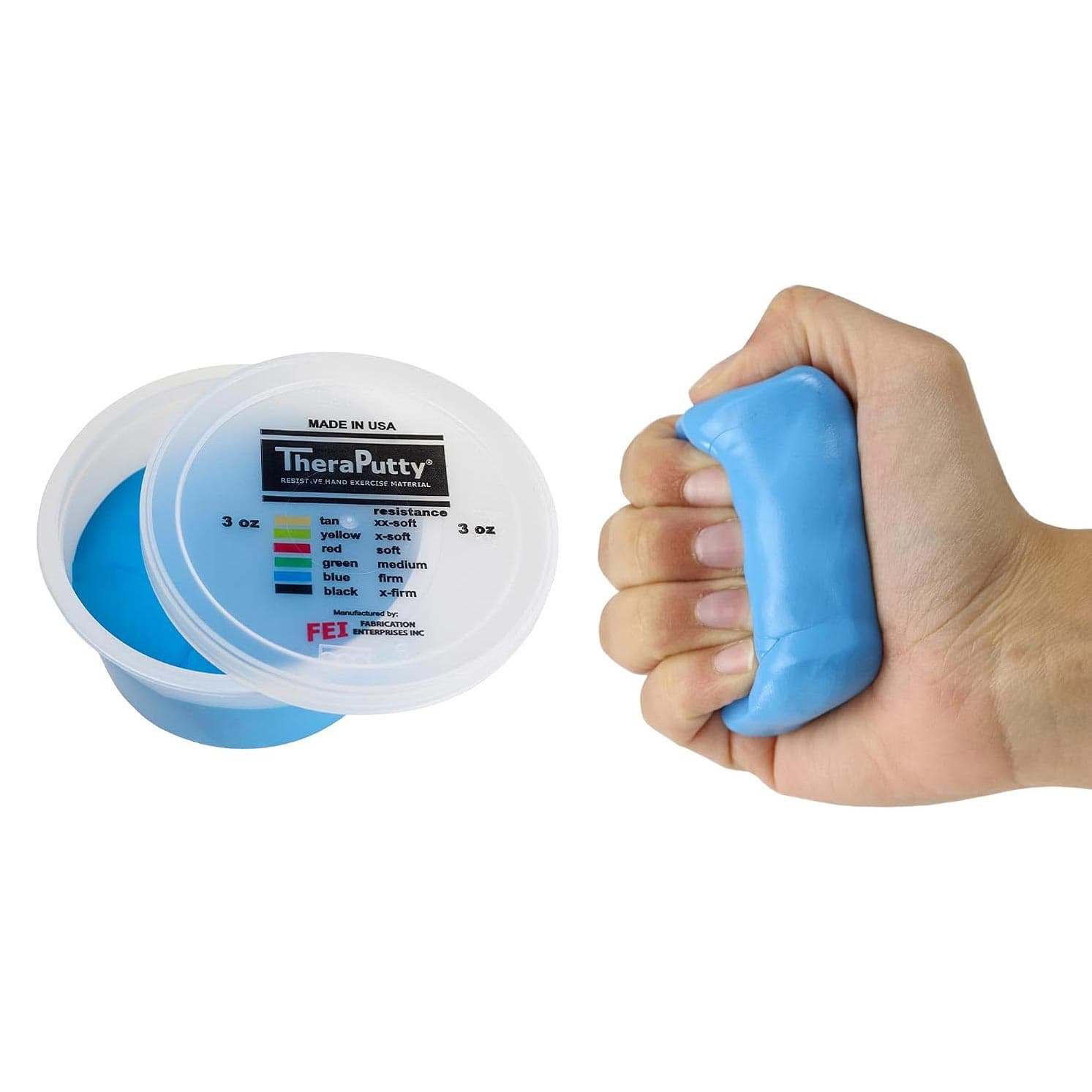 CanDo Antimicrobial Theraputty Exercise Material, 3 Oz, Blue, Firm - Image 1