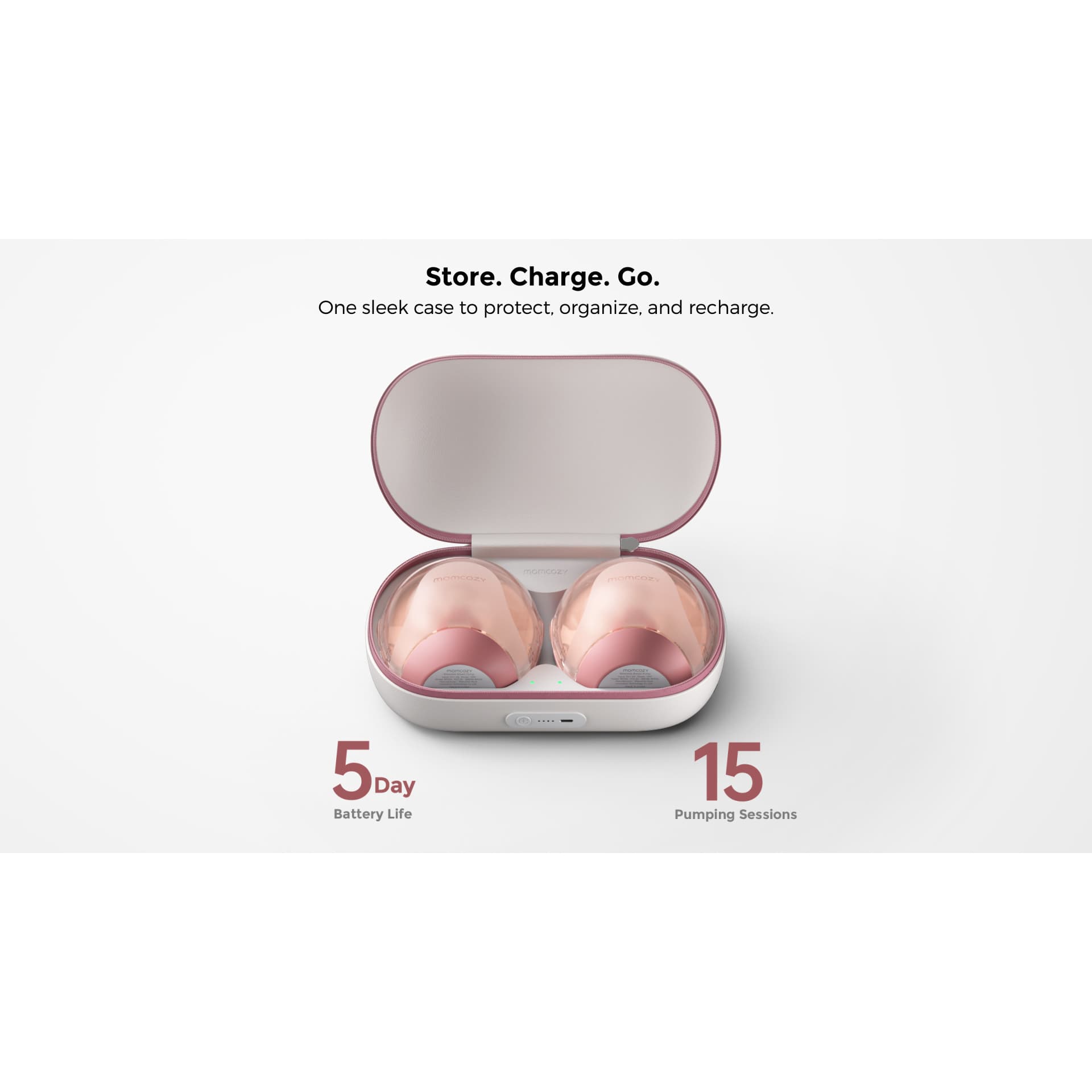 Momcozy Air 1 Ultra-Slim Wearable Double Electric Breast Pump - Case of 8 - Image 3