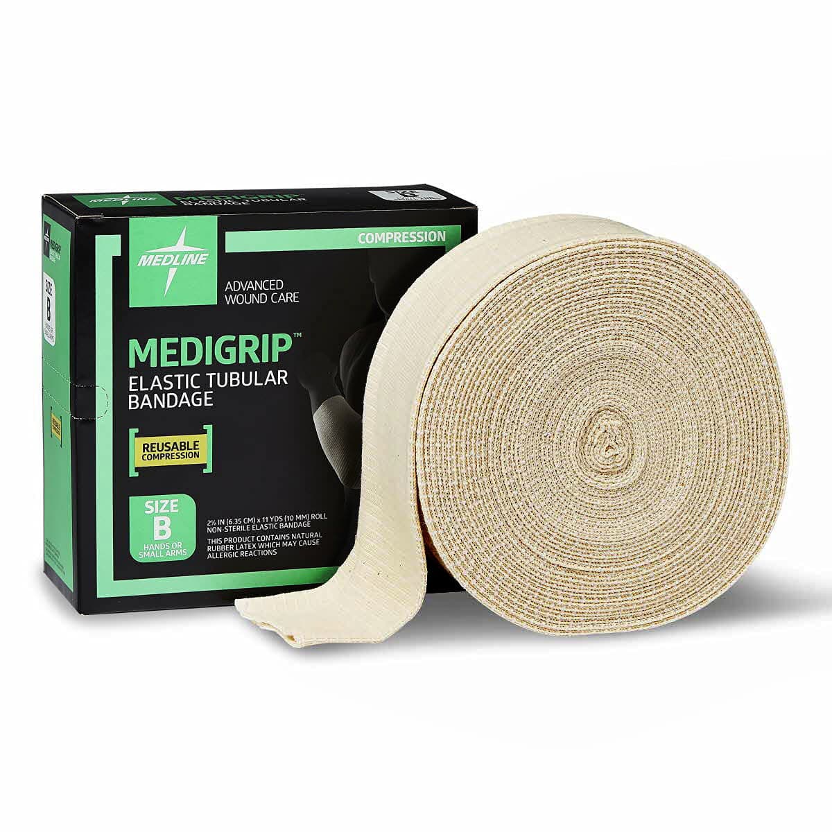 Medline Medigrip Elastic Tubular Support Bandage, Size B, 2-1/2 Inch x 11 Yard - Each - Image 1