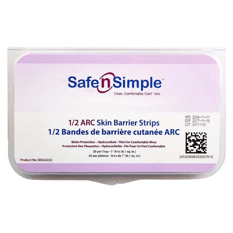Safe n Simple Half Moon Skin Barrier Arcs, With Aloe, 1 Inch - Image 2