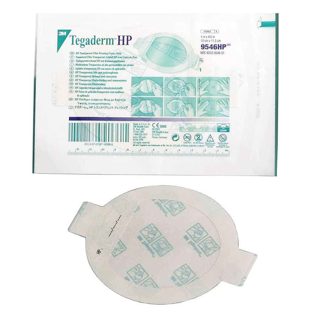 3M Tegaderm HP Transparent Film Dressing, 4" x 4-1/2" - Each - Image 1