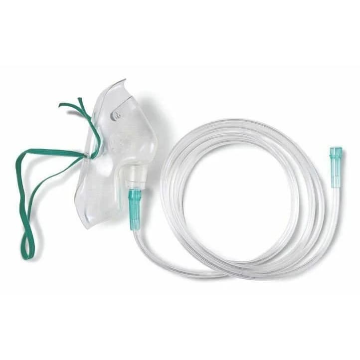 Allied Simple Oxygen Mask, Adult with 7' Tubing - Case of 50 - Image 1