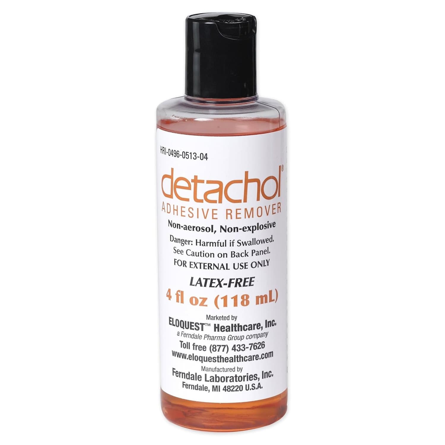 Detachol Adhesive Remover Liquid, Bottle, 4 oz. - Box of 12 - Image 1