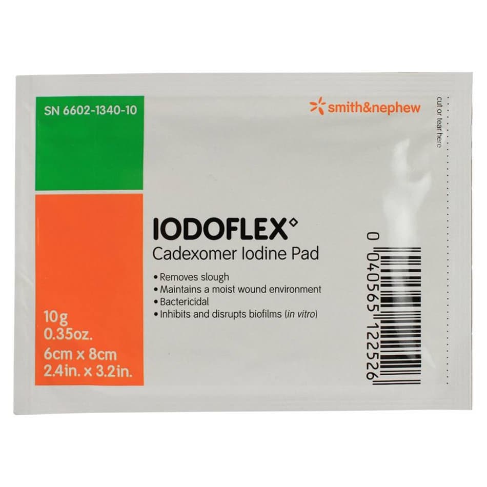 Smith and Nephew Iodoflex Cadexomer Iodine Gel Pad Dressing, 10 Gram - Image 1