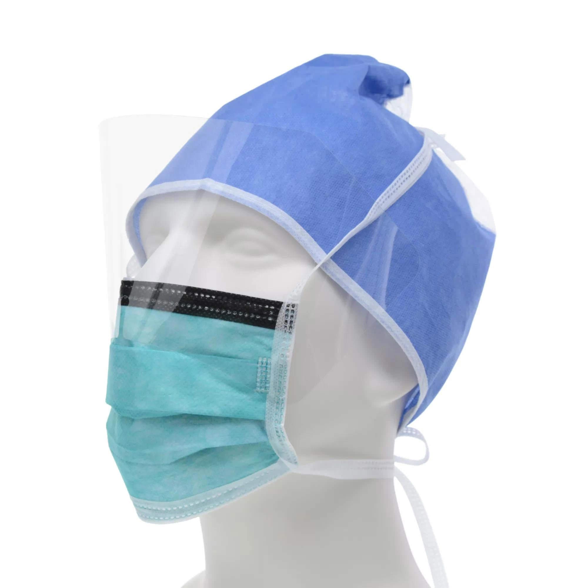 Cardinal Health Fog-Free Surgical Face Mask with Eyeshield - Case of 100 - Image 1