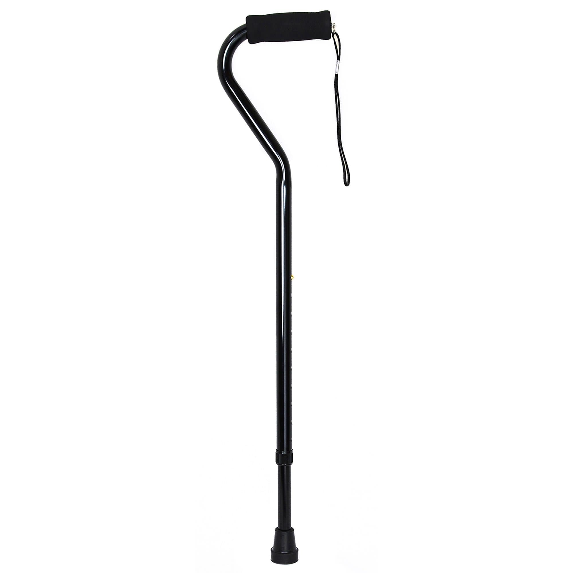 McKesson Black Offset-Handle Aluminum Cane - Case of 6 - Image 1