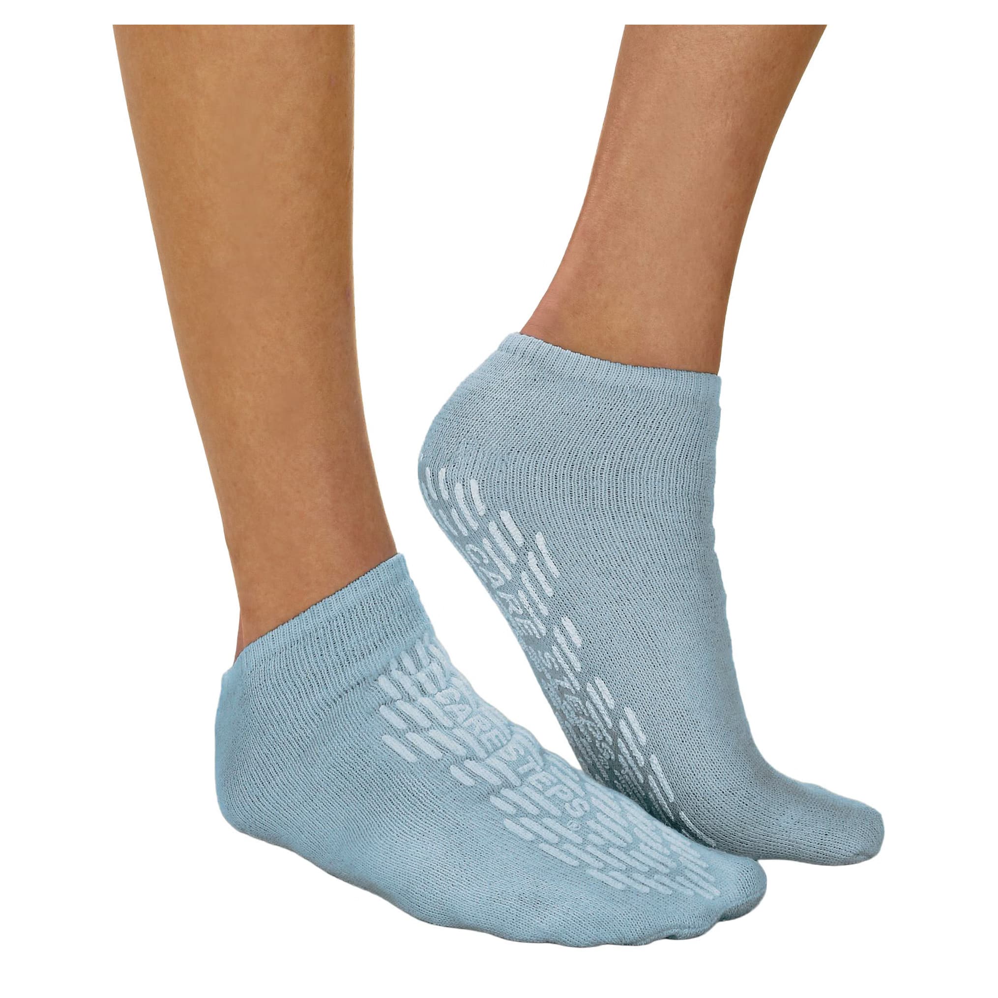 Care-Steps Unisex Slipper Socks, Double Tread, Blue, Medium - Case of 48 - Image 1