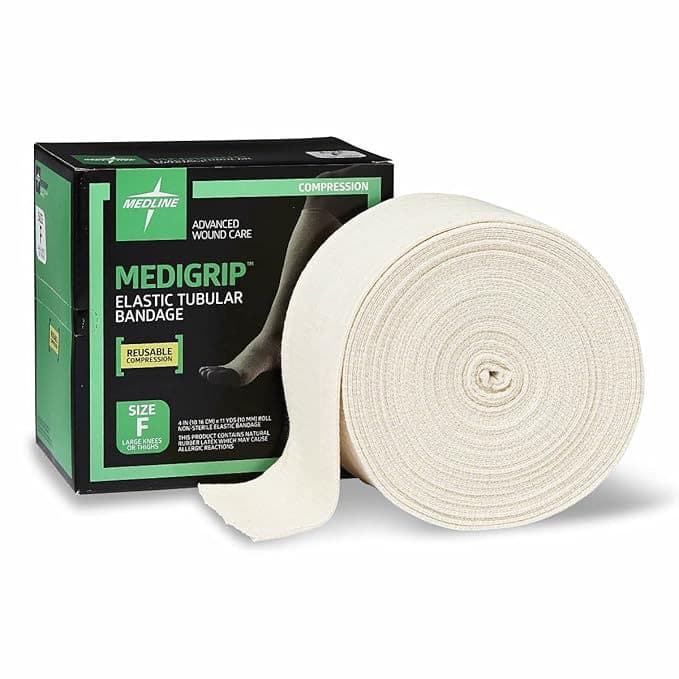 Medline Medigrip Elastic Tubular Support Bandage, Size F, 4 Inch x 11 Yard - Image 1