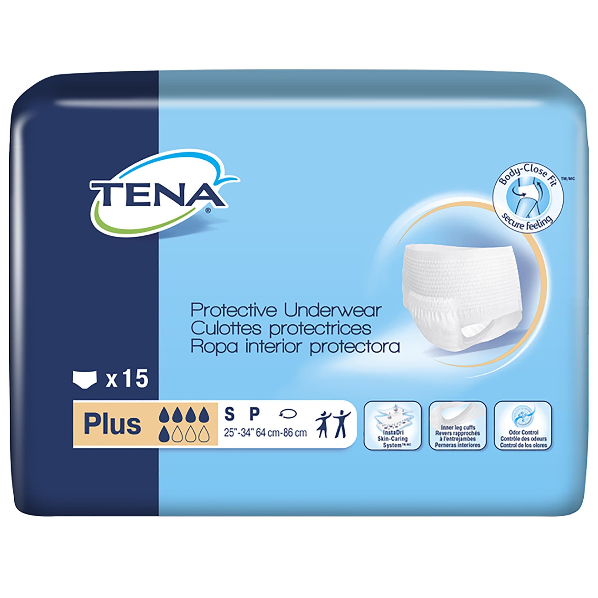 TENA ProSkin Plus Protective Underwear, Small - Package of 15 - Image 1