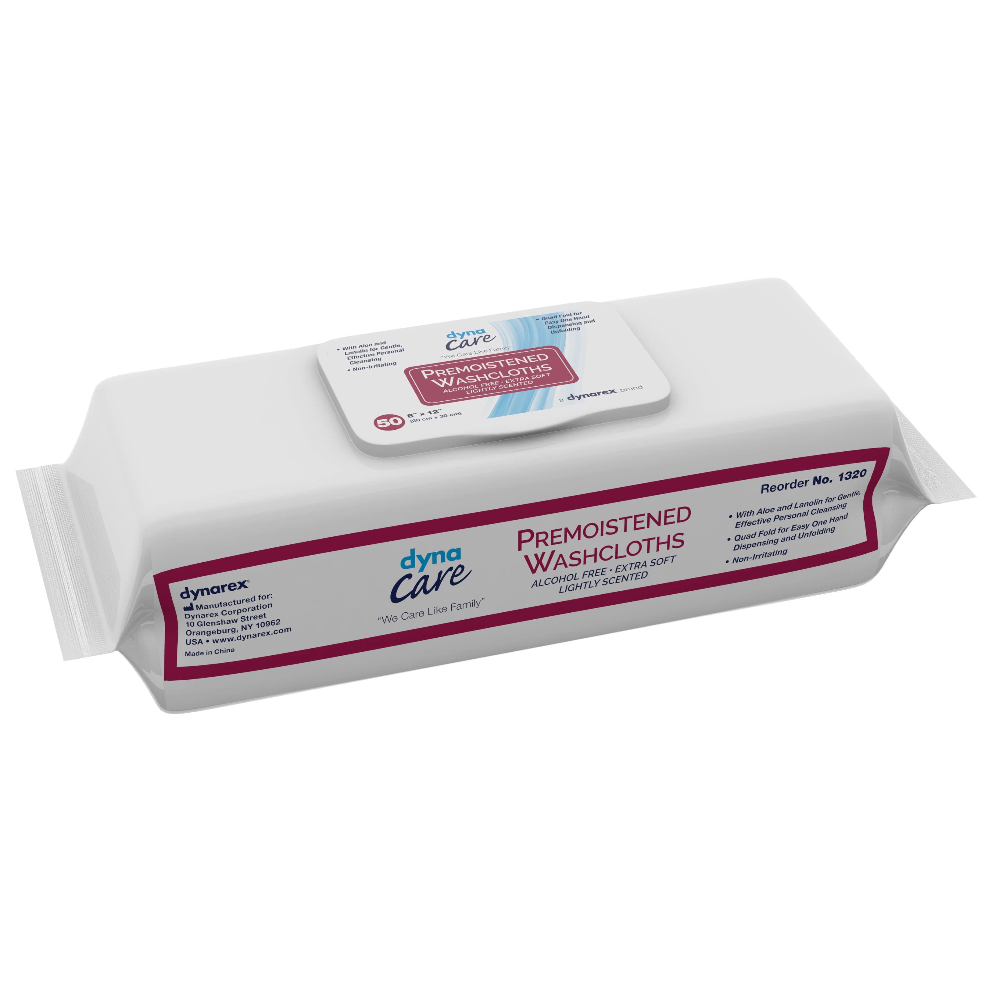 DynaCare Personal Wipe, 8 x 12 Inch - Package of 50 - Image 1