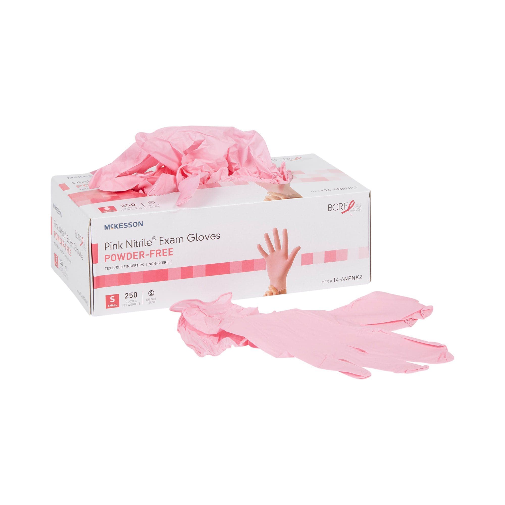McKesson Nitrile Powder Free Exam Gloves, Pink, Small - Case of 2500 - Image 1