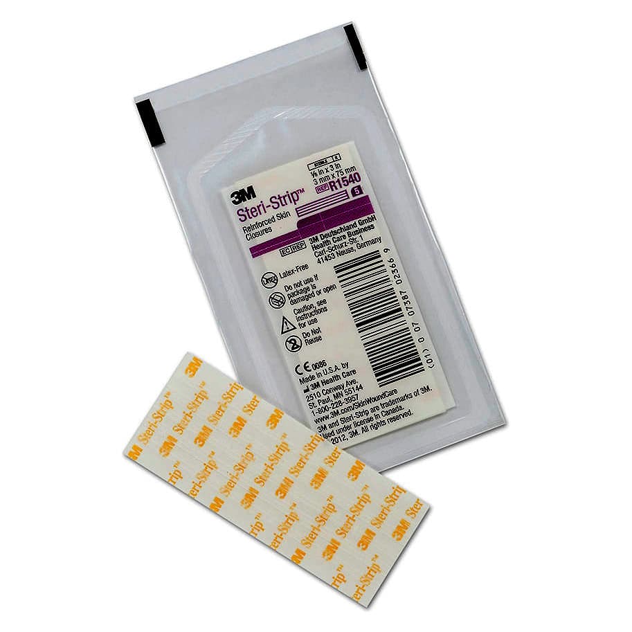 3M Steri-Strip Skin Closure Strip, Reinforced Strip, 1/8 x 3 Inch - Each - Image 1
