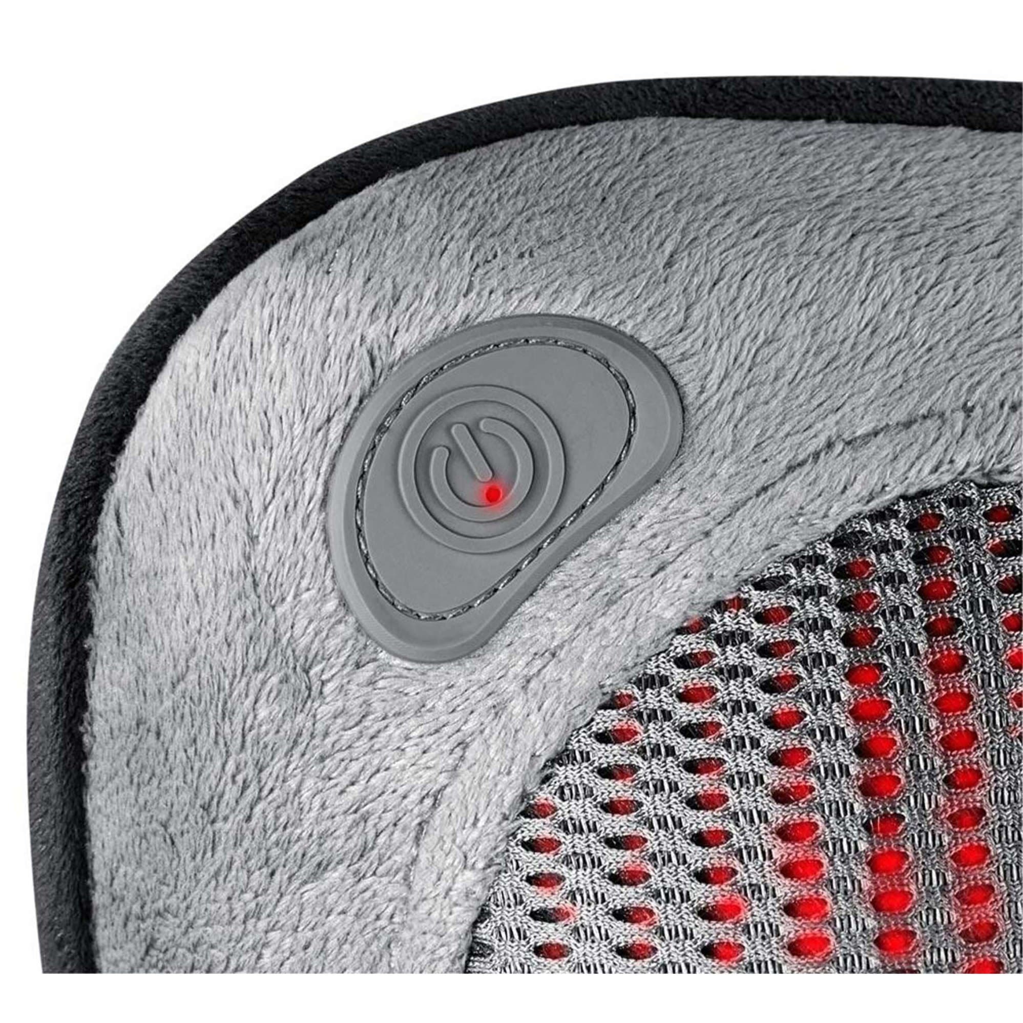 HoMedics Shiatsu Cordless Massage Pillow with Heat, Gray - Image 4