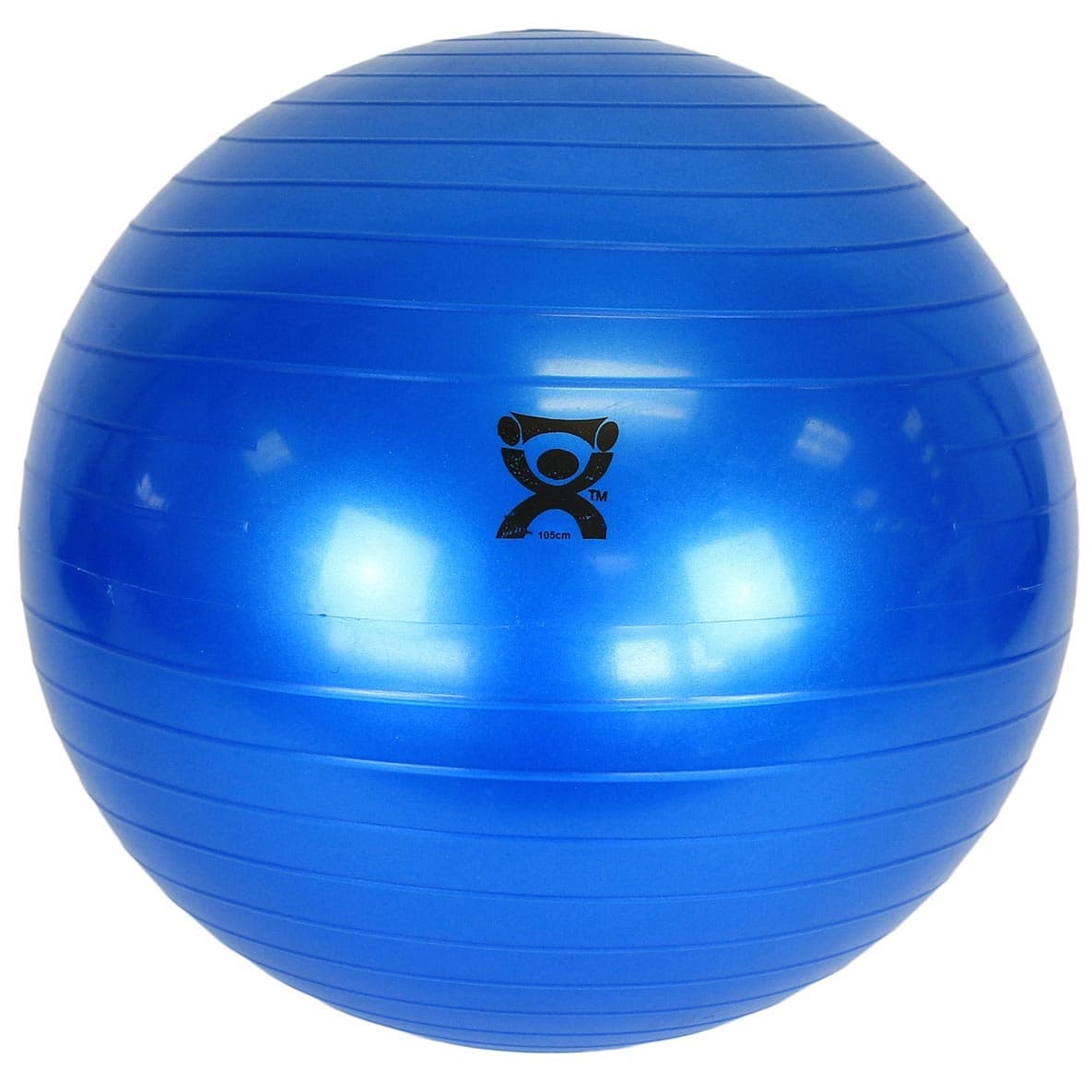 CanDo Inflatable Exercise Ball, 42 Inch, Blue, Polybag - Image 1