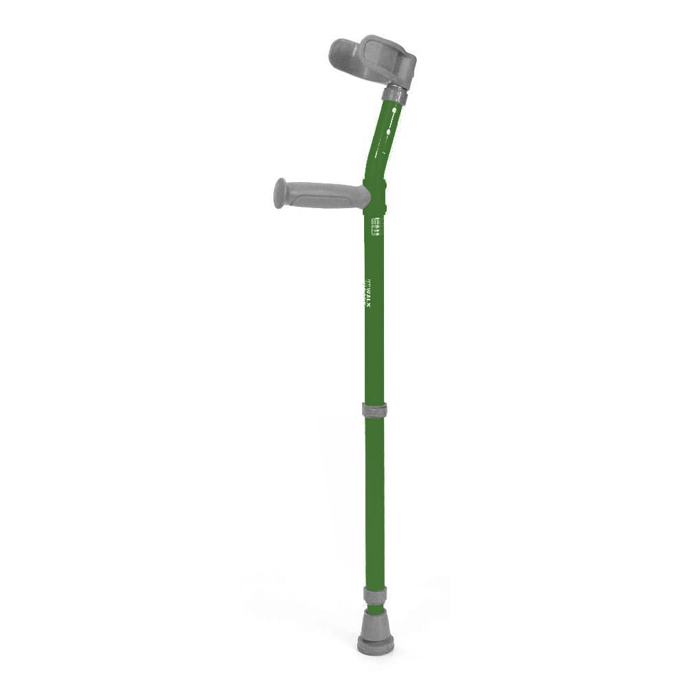 Walk Easy youth forearm crutches with half cuff (Pair) - Forest green - Image 1