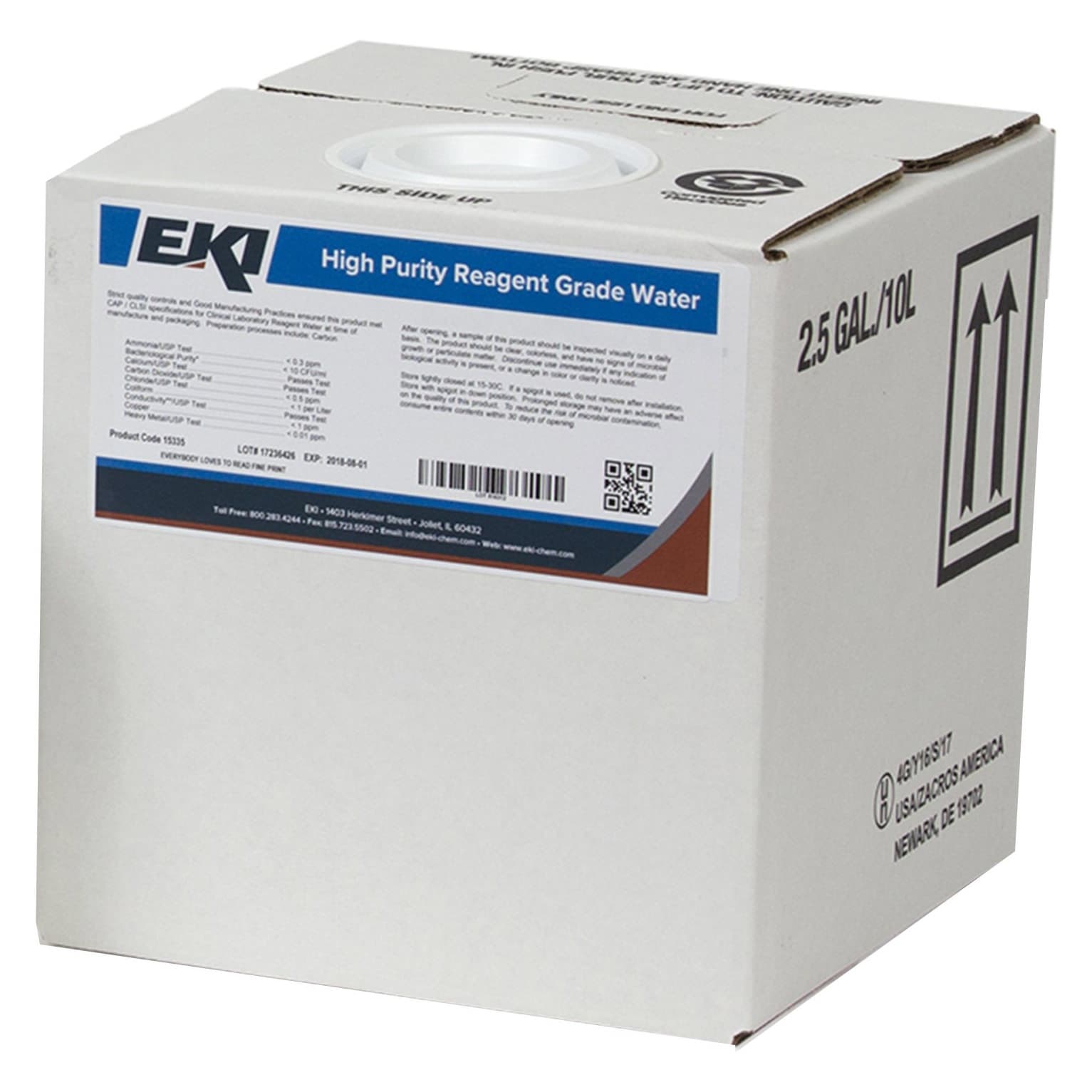 EK Industries Inc Chemistry Reagent Deionized Water 100% Liquid - Image 6