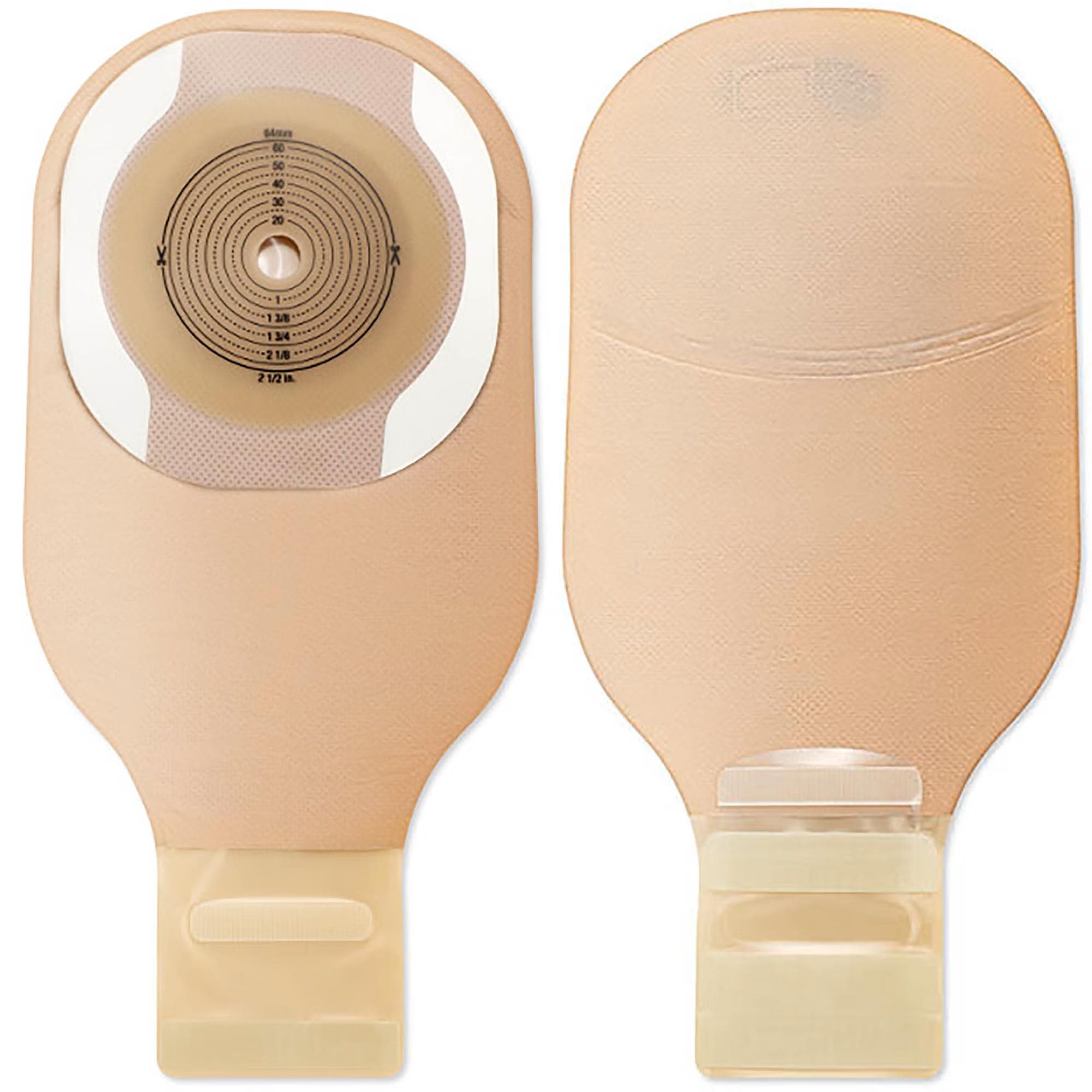 Premier 1-Piece Drainable Ostomy Pouch with Flat CeraPlus Barrier, 2-1/2 Inch - Box of 10 - Image 1