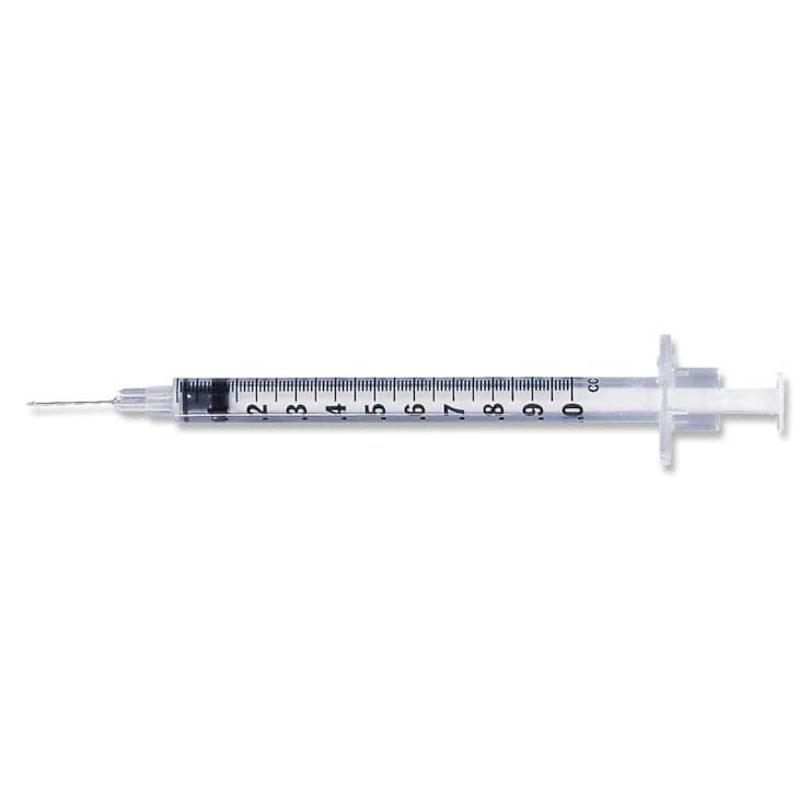 BD 1 mL Allergy Syringe with Permanently Attached Needle - Image 1