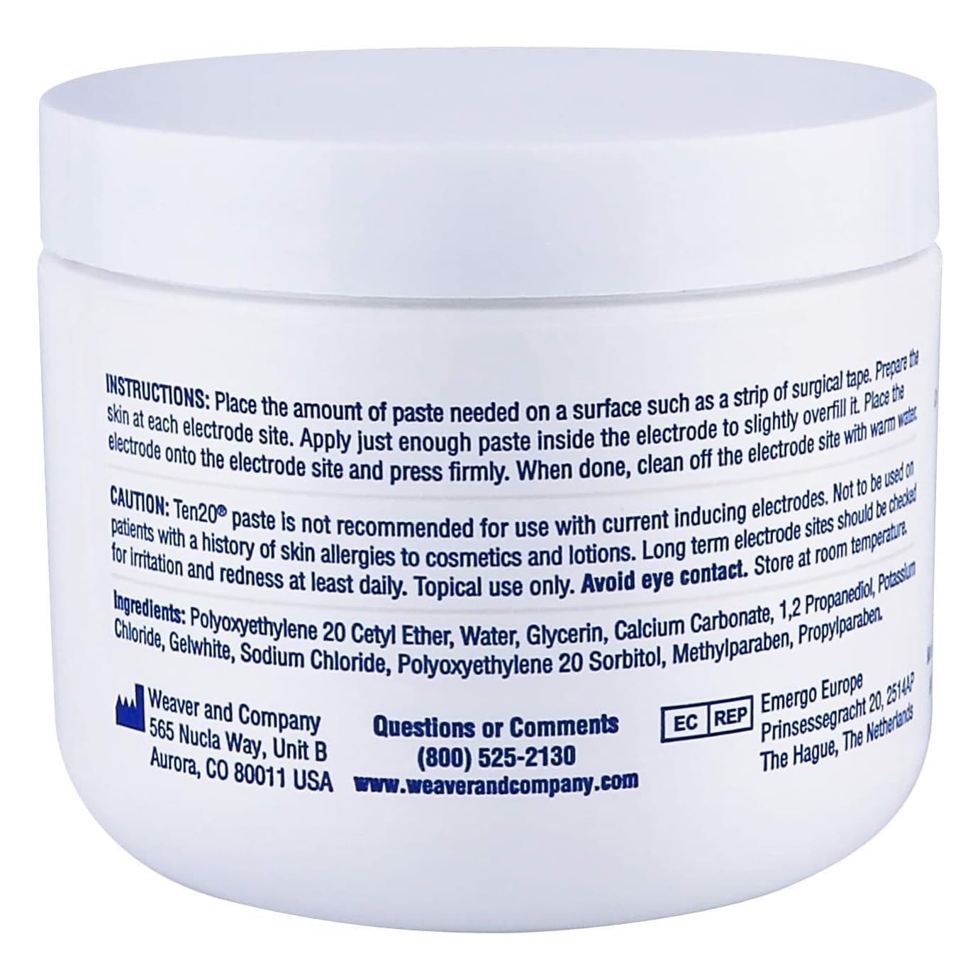 Ten20 EEG Conductive Neurodiagnostic Electrode Paste Gel, 8 oz Jar - Pack of 3 - Image 3