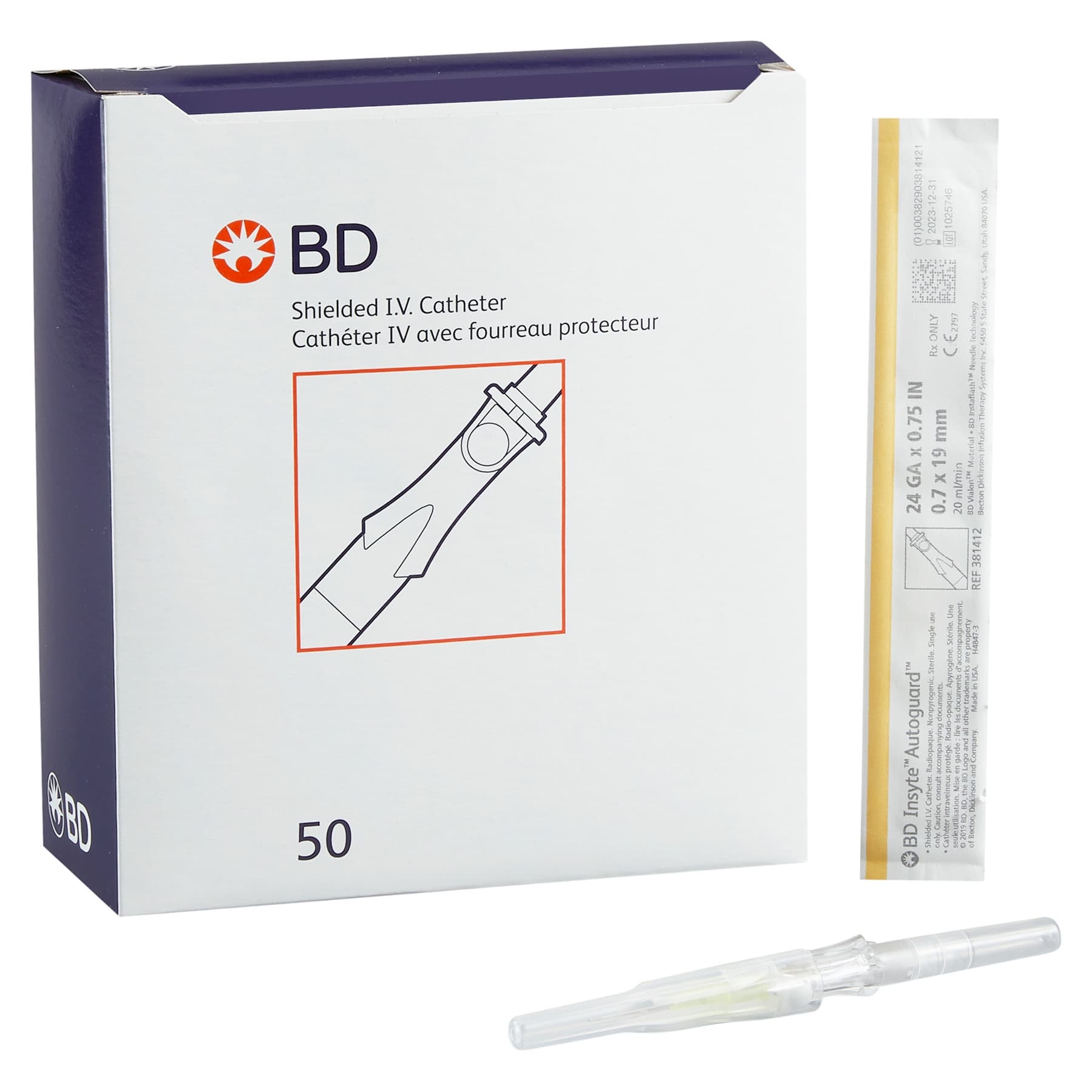 BD Insyte Autoguard Vialon Shielded Peripheral IV Catheter