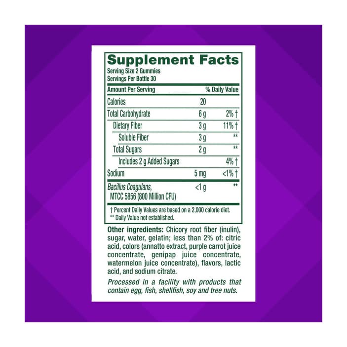 Vitafusion Probiotic + Prebiotic Gummies, Cherry Berry Citrus Rush Flavor - Image 2