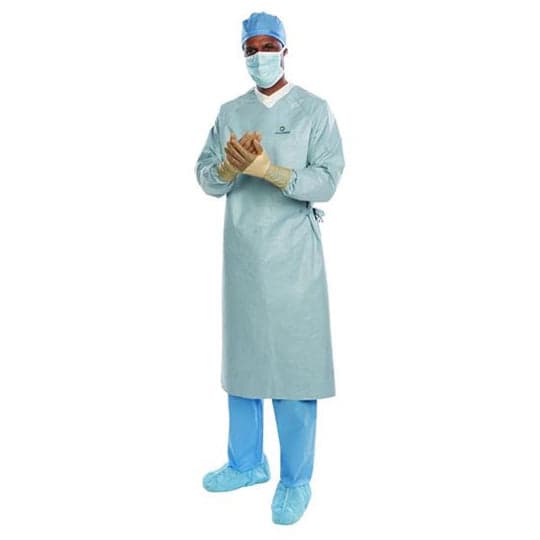 Aero Chrome Surgical Gown with Towel Full, Silver, 2XLarge - Case of 28 - Image 1