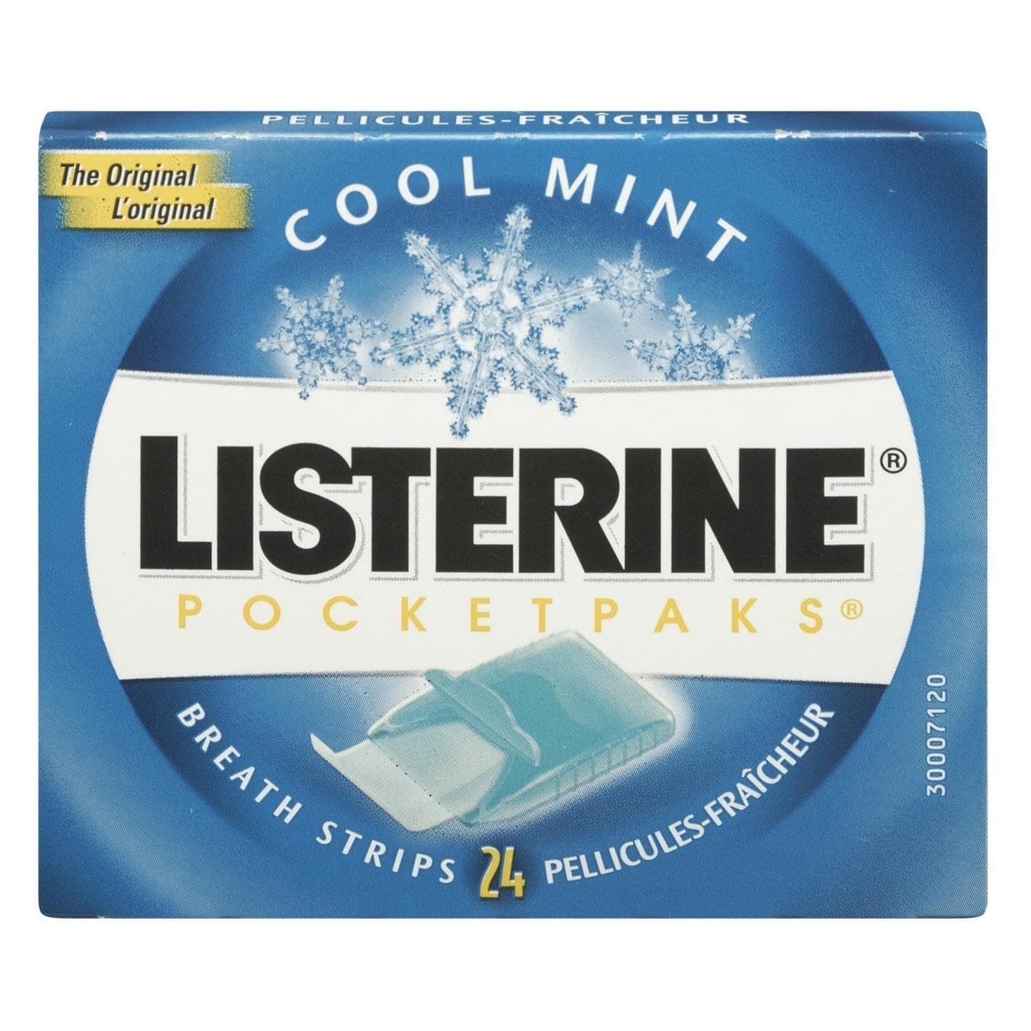 Listerine Pocketpaks Breath Strips Cool Mint Flavor, 0.1 oz - Carton of 12 - Image 1