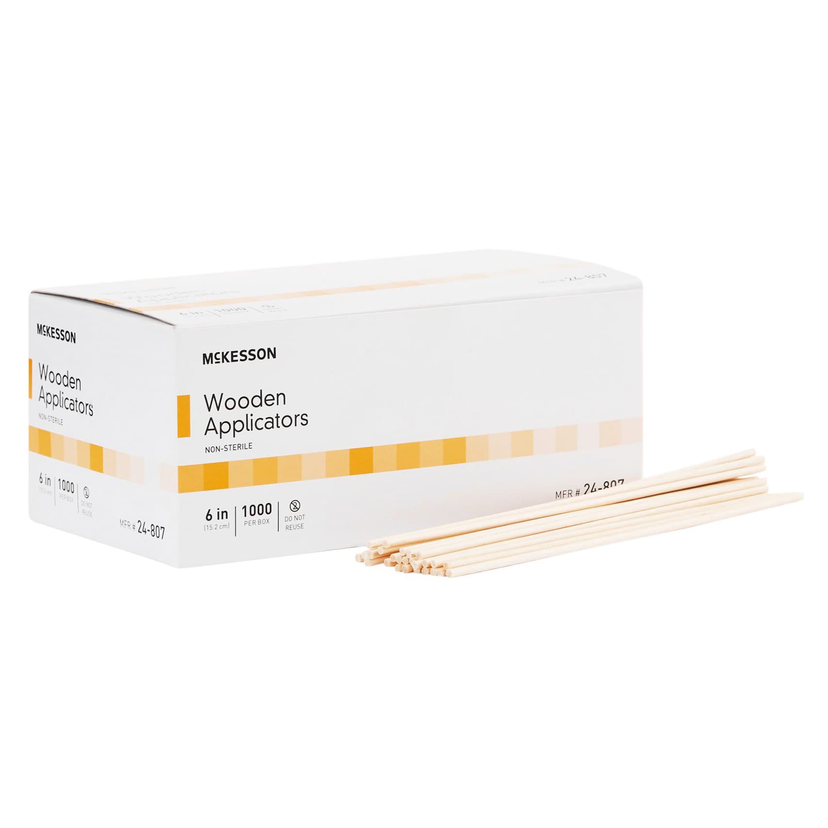 McKesson Wooden Applicators, 6 Inch - Case of 20000 - Image 1