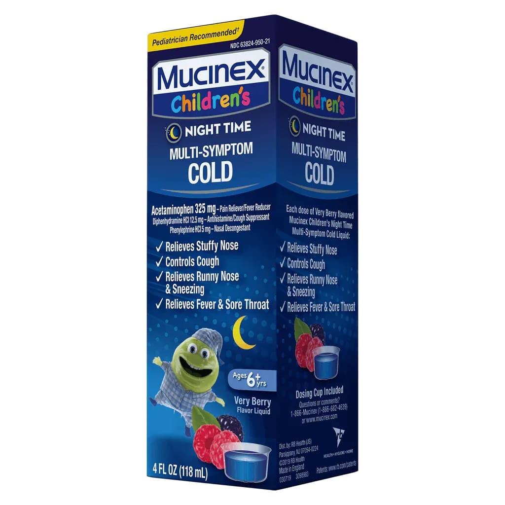 Mucinex Children's Night Time Multi-Symptom Cold Liquid, 325 mg - Each - Image 2