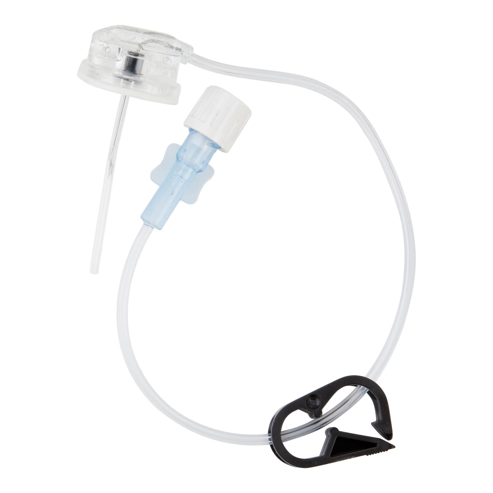 SafeStep Huber Needle Set without Y-Injection Site, 22 Gauge, 3/4 Inch - Each - Image 1