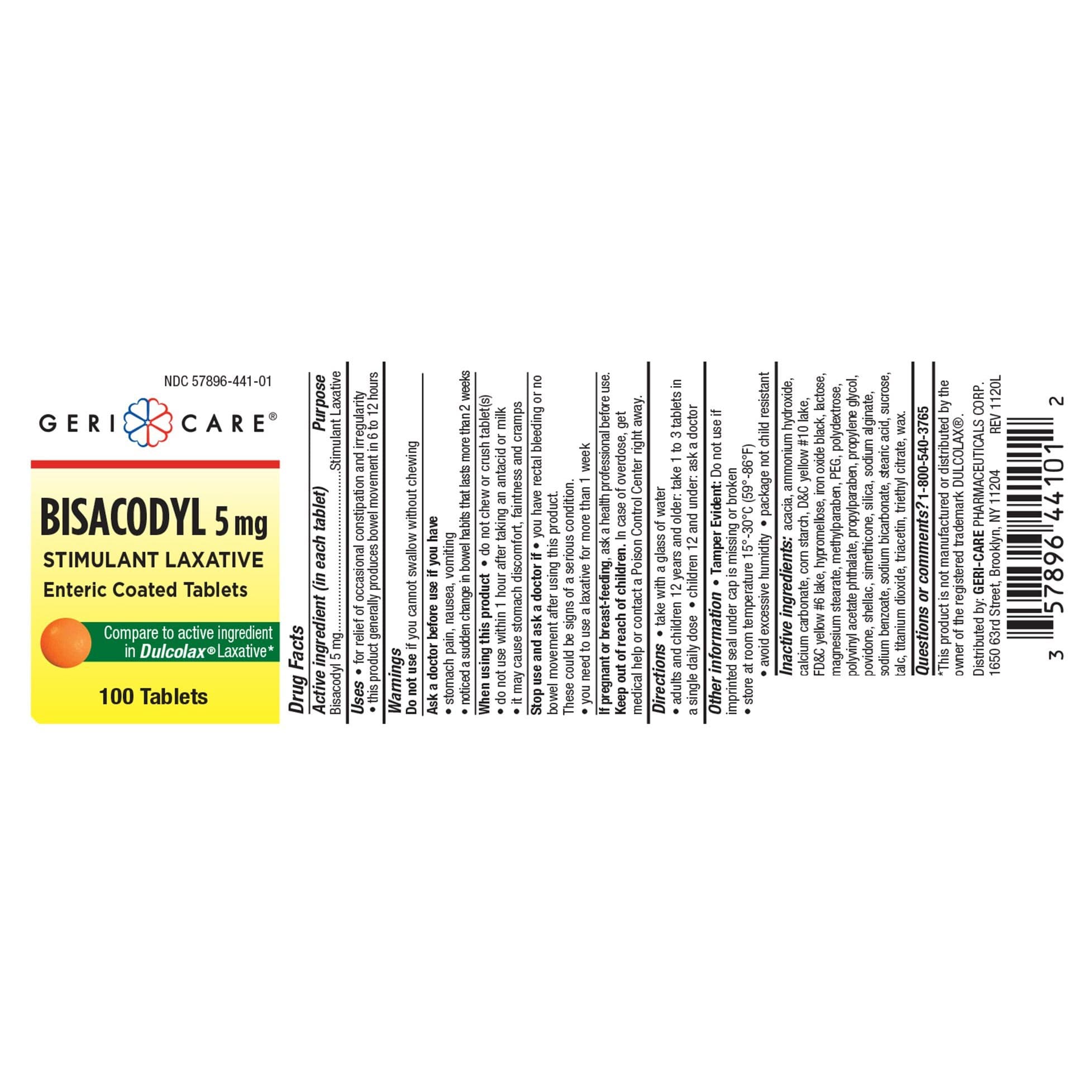 Geri-Care Bisacodyl Laxative Tablet, 5 mg - Image 2