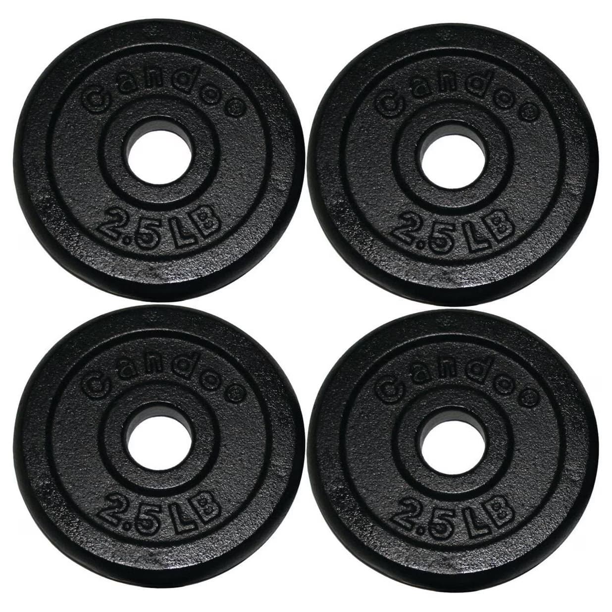 CanDo Iron Disc Weight Plates, 10 lbs set of 4 Each: 2.5 lb weights - Image 1