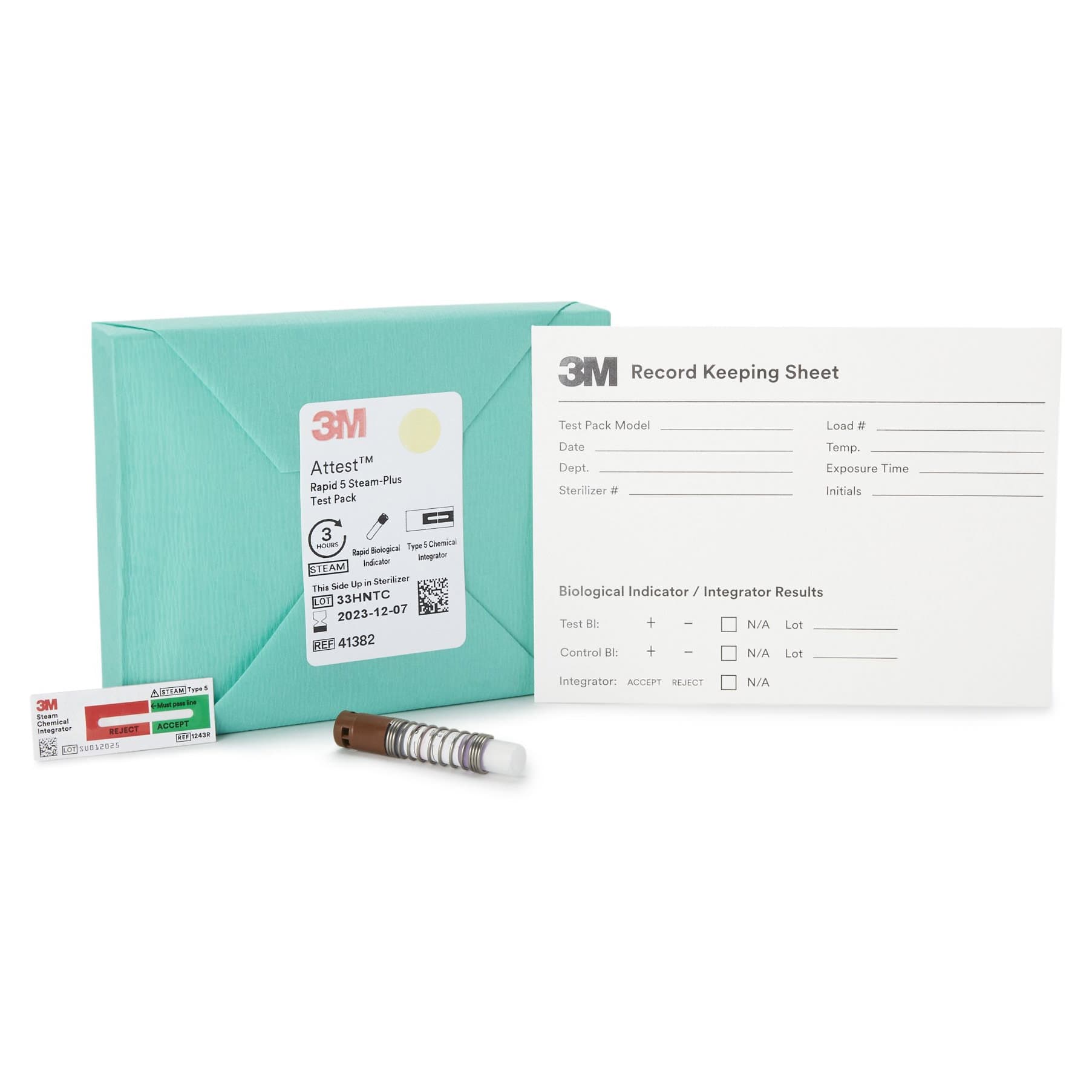 Attest Rapid 5 Steam-Plus Sterilization Biological Indicator Pack, Class 1/5 - Box of 16 - Image 1