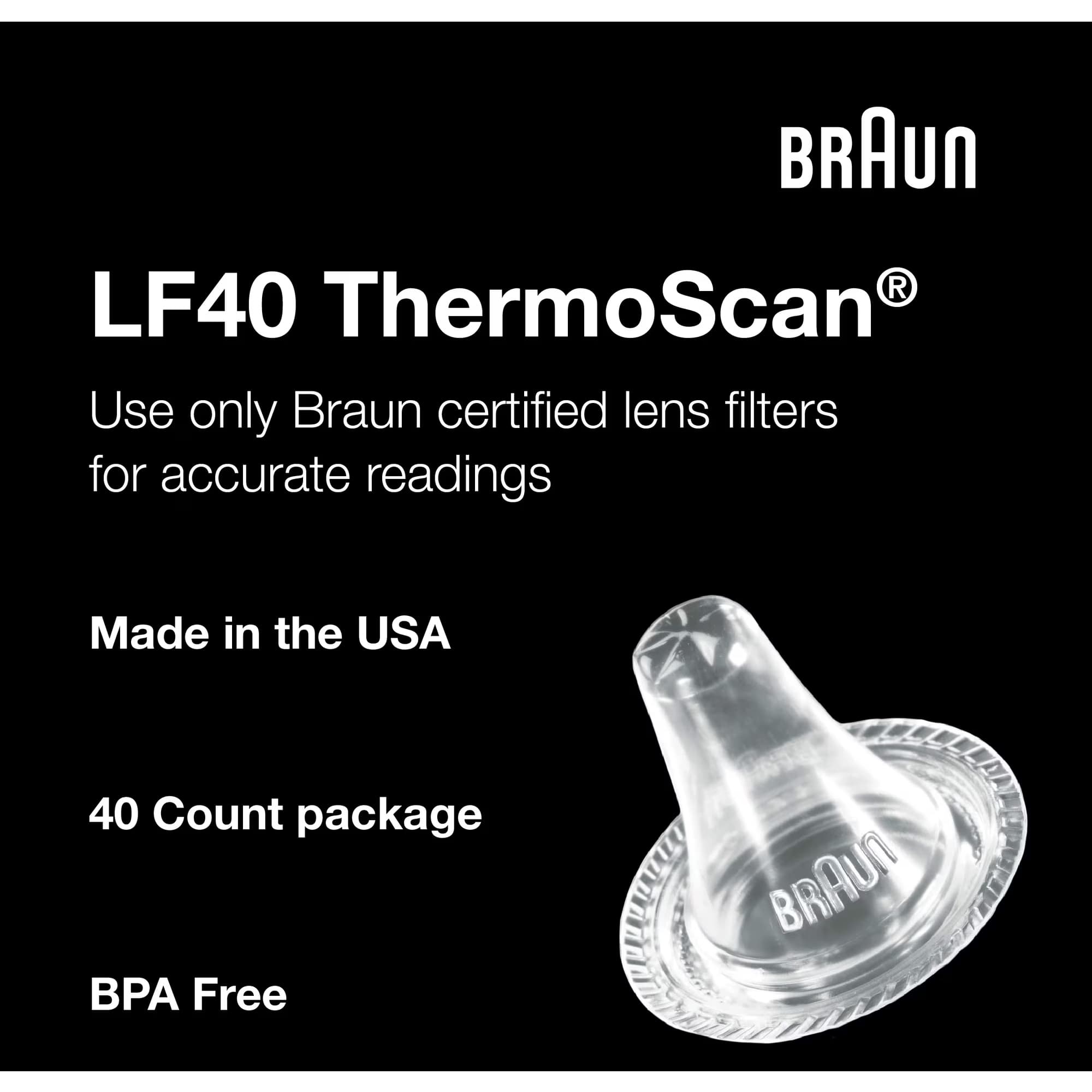 Kaz Disposable Lens Filter For Braun ThermoScan Thermometer, 4 x 4 x 6 Inch - Box of 40 - Image 3